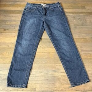 Vintage America Blues Size 10/30 Weekend Crop Jeans Mid-Rise Fit Stretch Boho